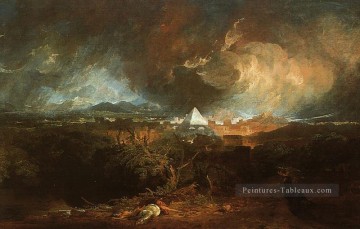 La cinquième plaie de l’Egypte 1800 romantique Turner Peinture à l'huile